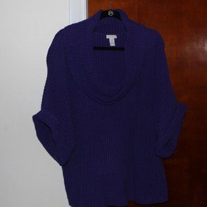 Chico's Purple Cowl Neck Sweater